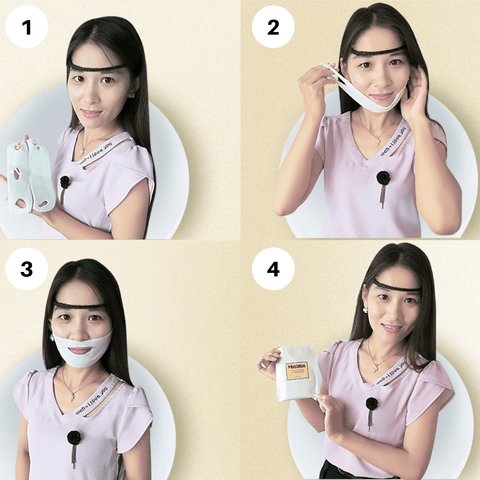 Image of Miracle V-Shaped Slimming Mask (4 Pieces/Set)