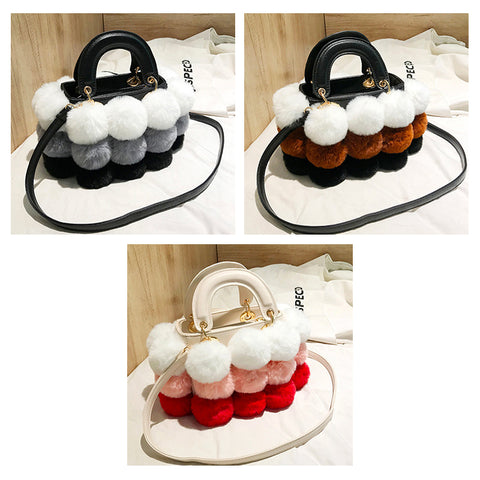 Image of Luxury Fox Fur Ladies Handbag