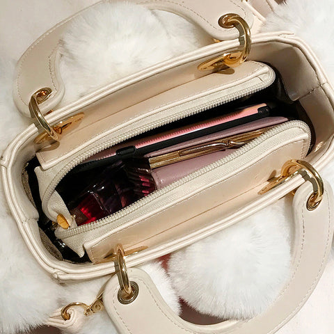 Image of Luxury Fox Fur Ladies Handbag
