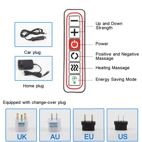 Image of Portable Cervical Neck, Shoulder, Back, Leg, butt and foot Heat Massager