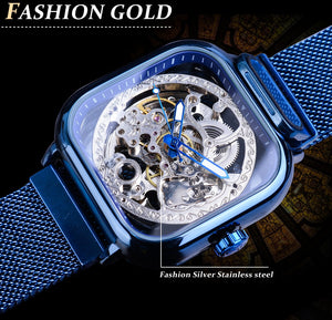 Luxury FORSINING Magnetic Unisex  Double-Sided  Hollow Watch