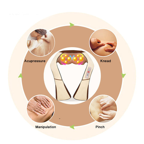 Image of Portable  Cervical Neck, Shoulder, Back, Leg, butt and foot  Heat Massager