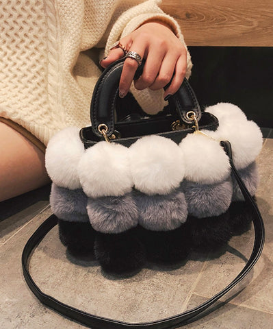Image of Luxury Fox Fur Ladies Handbag
