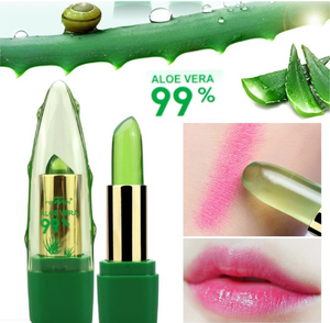 3pcs New Aloe Vera Moisturizing Lip Stick Lipstick Color Mood Changing Long Lasting