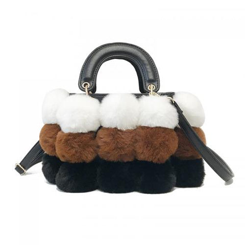 Image of Luxury Fox Fur Ladies Handbag